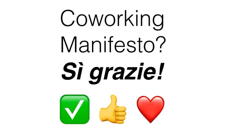 Coworking Manifesto al Coworking Bologna